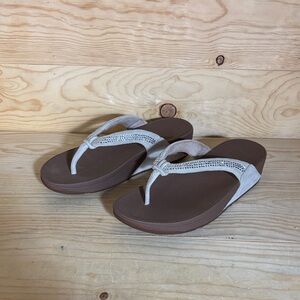 Fitflop Cream and Brown Sandals